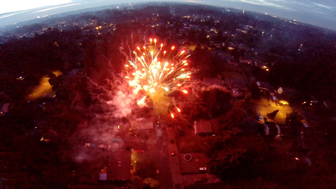 Drone fireworks